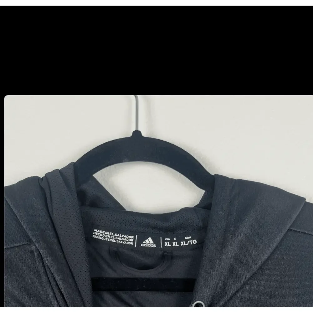 Adidas Men's Hooded Pullover Sweatshirt‎ Black Sz XL